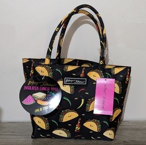 Betsey Johnson Insulated Lunch Tote Bag Tacos! NWT!